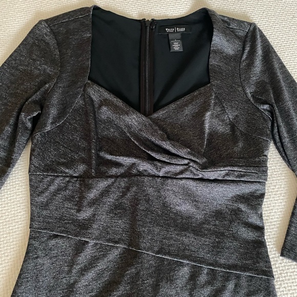White House Black Market Charcoal Gray Dress Size 4 - Picture 13 of 15